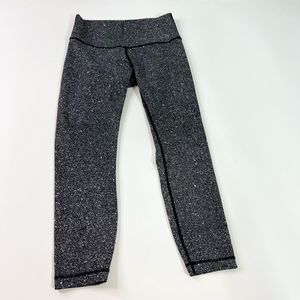 Lululemon Align Leggings Women's 8 Luminesce Splatter Ice Gray Black Pull-On
